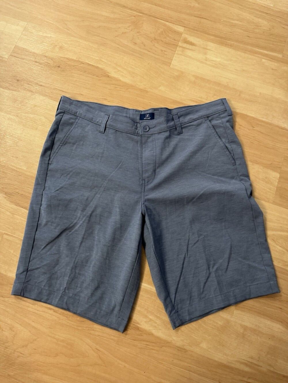 NWT George Men's Shorts At The Knee Athletic Light Blue Size 38